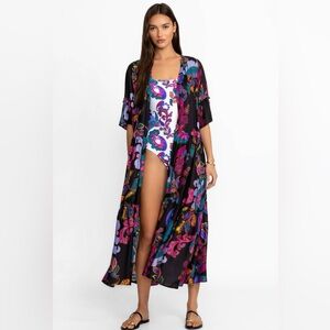 NWT JOHNNY WAS FATIMA TIERED KIMONO SZ S